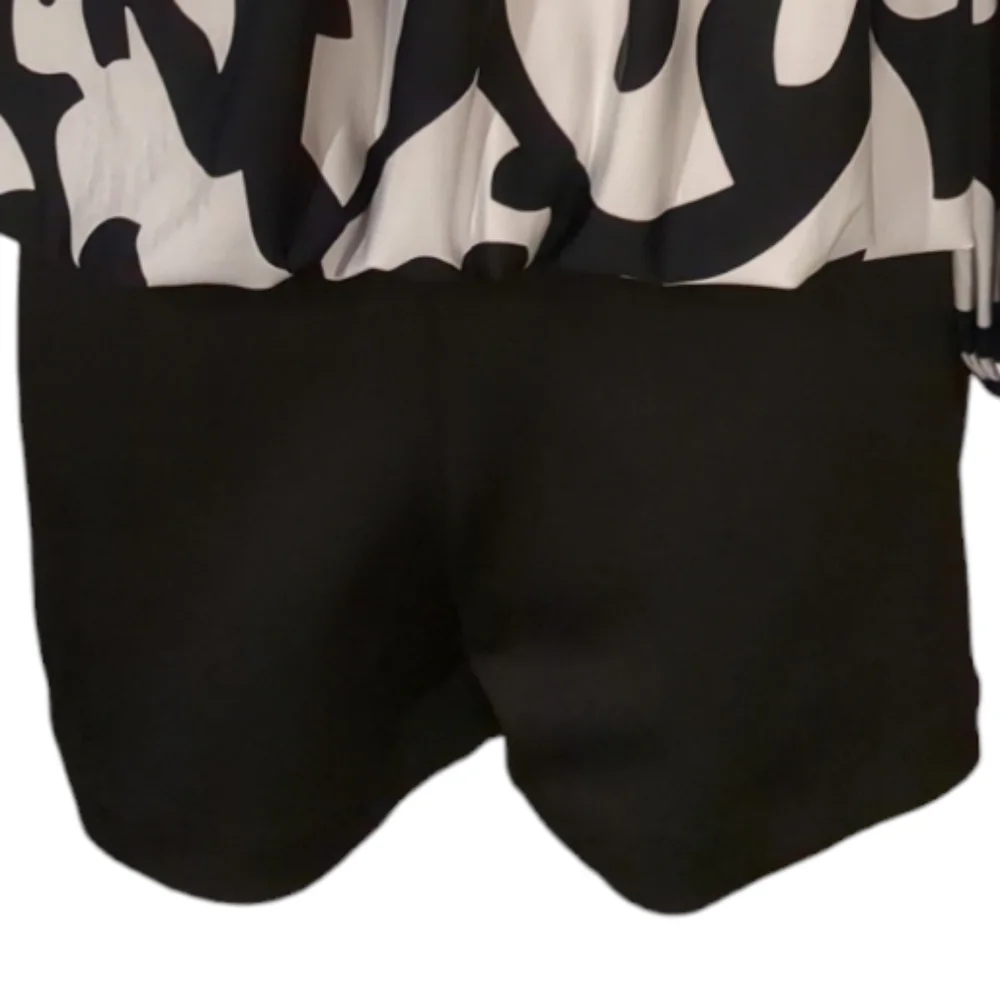 Analili Romper size xs color black white and green long sleeve size xs - Picture 3 of 6